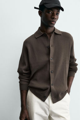 C?RDIGAN REGULAR FIT / Marr?n claro - Zara фото 6