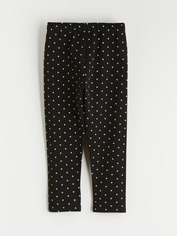 Beli Lastikli Puantiyeli K?z ?ocuk Tayt