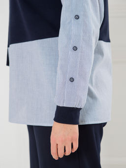 Блузка 1444 темно-синий - Novita фото 7