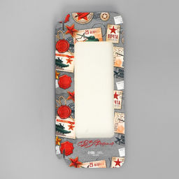 Цена за 5 шт. Коробка для шоколада, кондитерская упаковка С 23 Февраля, с окном, 17.3?8.8?1.5 см