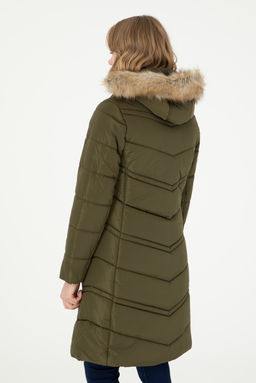 Женское пальто цвета хаки Неожиданная скидка в корзине - U.s. polo assn фото 5