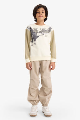 Bisiklet Yaka Bask_l_ __i Yumu_ak T_yl_ Sweatshirt Erkek _ocuk - Defacto фото 2