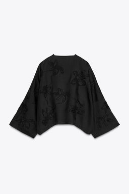 BEADED FLORAL KIMONO - Zara фото 6