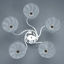 Светильник потолочный BayerLux «Каспиан», люстра 5хЕ27, 40 Вт, хром, 56×56×22 см