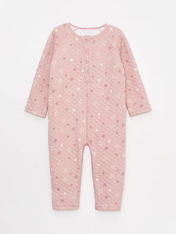 Bisiklet Yaka Uzun Kollu Desenli K?z Bebek Tulum