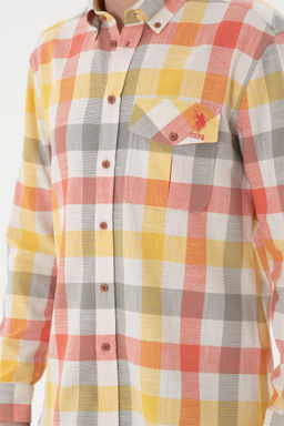 Мужская красная рубашка в клетку - U.s. polo assn фото 6