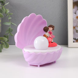 Фигурка светящаяся Парочка в ракушке, 11.5?10?11.5 см, МИКС