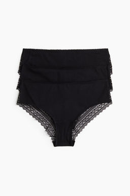 Pack de 3 bragas Hipster de encaje y algodon - H&m фото 4