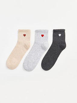 Bask?l? Kad?n Soket ?orap 3l?