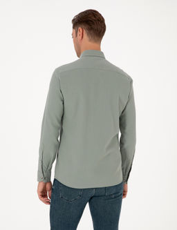 A__k Ye_il Slim Fit Uzun Kollu G_mlek - Pierre cardin фото 5