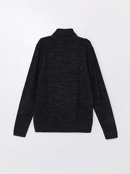 Bal?k?? Yaka Uzun Kollu Erkek Triko Kazak