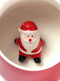 Кружка новогодняя «Дед Мороз», 300 мл, керамика, красная