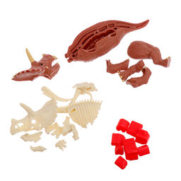 Набор для опытов Диномир: Трицератопс, строение тела динозавра, 33 детали - Эврики фото 12