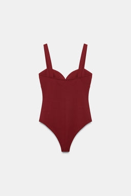 BODY TIRANTES ESCOTE CORAZ?N / Burgundy
