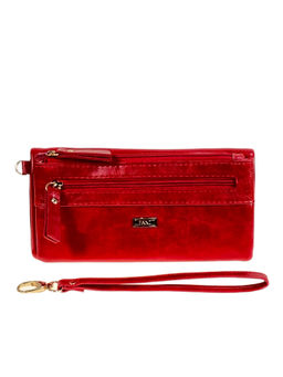 Женское портмоне из искусственной кожи, цвет красный