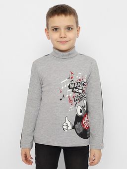 CRB wear/CWKB 63264-11-330 Водолазка для мальчика,светло-серый меланж/Ex.Cherubino