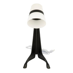 ULO-K22 D/E14/A BLACK/WHITE Светильник настольный, 40W. Цоколь E14. Механический выключатель. Черный с белым. ТМ Uniel