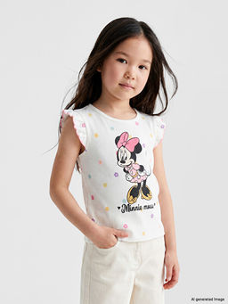 Футболка Minnie Mouse с принтом для девочек