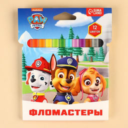 Фломастеры Щенячий патруль, 12 цветов, вентилируемый колпачок - Paw patrol фото 5
