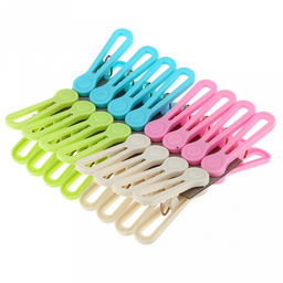 Прищепка пластмассовая 16 штук 6,3см цветная "Лада" в п/эт пакете на картоне (Китай)