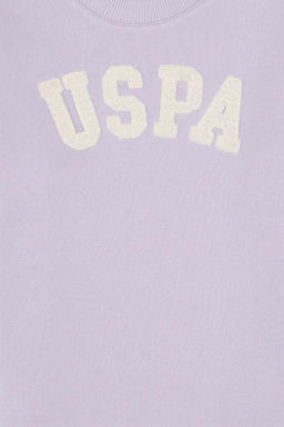 K_z _ocuk Mor Bisiklet Yaka _ardonlu Sweatshirt - U.s. polo assn фото 5