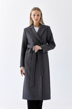 Пальто женское демисезонное 26870 (темно-серый)