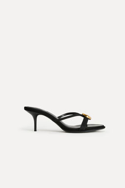 LEATHER SANDALS WITH METAL DETAIL 50TH ANNIVERSARY - Zara фото 3