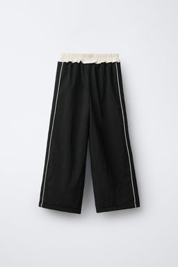 PANTAL?N NYLON FORRO POLAR LAZOS  / Negro - Zara фото 2