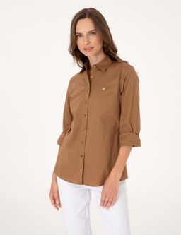Camel Slim Fit Uzun Kollu G_mlek