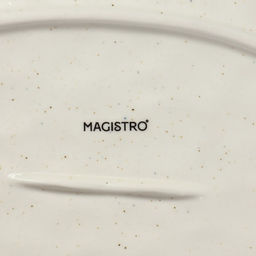 Блюдо фарфоровое сервировочное Magistro Poursephona, 30.7×21.5 см, бежевый