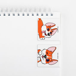 Цена за 2 шт. Подарочный набор, блокнот А6, 32 листа, наклейки, магнитные закладки «Для тех, у кого лапки»