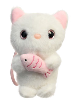 Мягкая игрушка "Котик с рыбкой", 13 см, МИКС