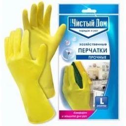 ЧИСТЫЙ ДОМ перчатки хозяйственные L