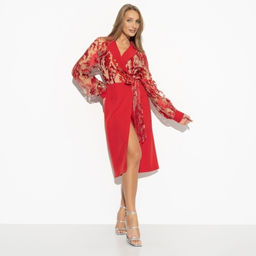 Платье с кружевом на запахе
 Мечта миллионера - Charutti фото 6