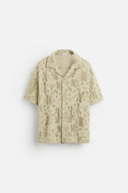 FLORAL JACQUARD SHIRT - Zara фото 6