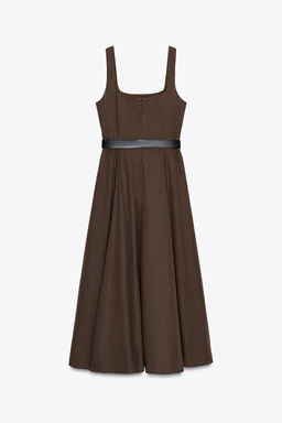 MIDI DRESS WITH BELT - Zara фото 7