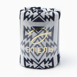 Плед с бахромой «Этель. Этника», 130×180 см, серый