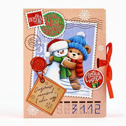 Складная новогодняя коробка-книга Новогодняя почта, 16.5 х 12.5 х 5 см - Дарите счастье фото 4