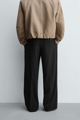 PLEATED TEXTURED TROUSERS - Zara фото 3