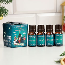 Набор эфирных масел 10 мл Новогодняя сказка лаванда, пихта, эвкалипт, кедр