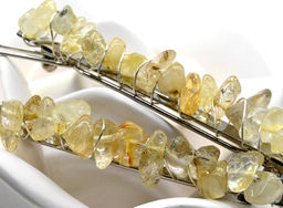 Заколка для волос с рутиловым кварцем (волосатик золотой) 6,5*0,8*1,3см