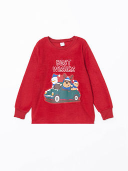 Y?lba?? Temal? Polar Erkek ?ocuk Pijama Tak?m?