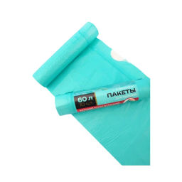 Avikomp Пакеты для мусора, 60л*10шт, Уникальные технологии, с завязками, ВНАХЛЕСТ, ПСД, в Рулоне, голубой