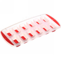 Цена за 3 шт. Форма для льда пластиковая с силиконом "Кубики"