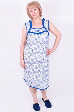 Арт. 6145 Ночная сорочка без рукав Цвет:ассорти - Калинка фото 4