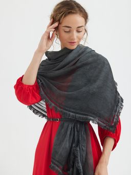 Большой красивый палантин из жатой ткани - Tantino фото 8