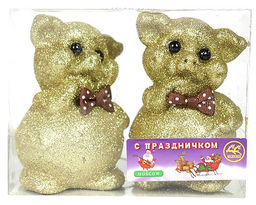 Набор елочные игрушек Поросята, 2 шт