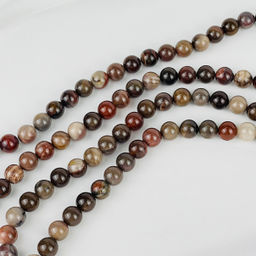 Бусины для украшений Окаменелое дерево (38 бусин) - Радуга самоцветов фото 6