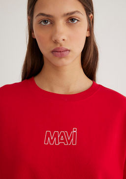 Mavi Logo Bask?l? K?rm?z? Tisort  фото 5