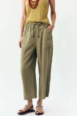 RUSTIC TROUSERS WITH ELASTIC WAIST - Zara фото 17